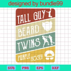 Tall Guy Beard Twins Purple Hoser