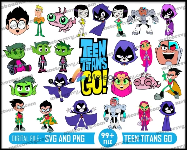 Teen Titans Go svg bundle
