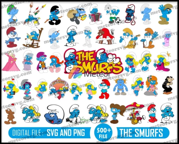 THE SMURDFS 1 svg bundle