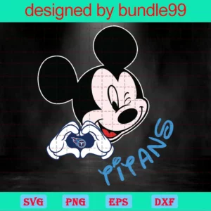 Titans Mickey Mouse Football Svg