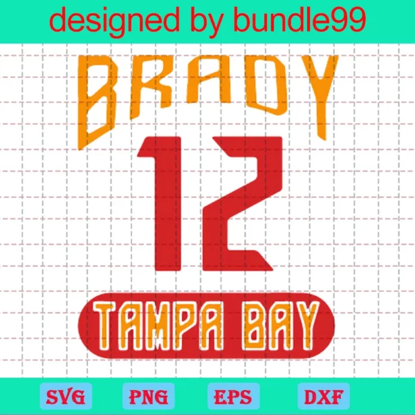Tom Brady 12 Svg