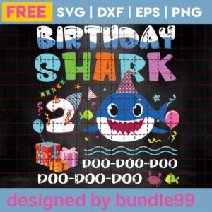 Baby Shark 2Nd Birthday Svg Free Printable