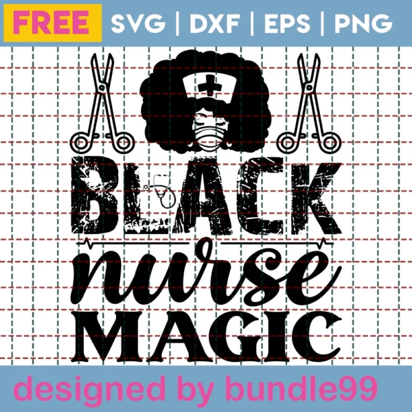 Black Nurse Magic, Free Vector Illustrations