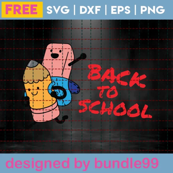 Free Back To School Banner Svg Cut File Invert