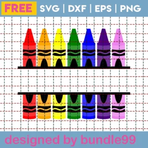 Free Crayons Monogram Svg Design