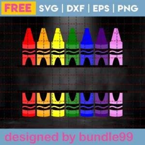 Free Crayons Monogram Svg Design Invert