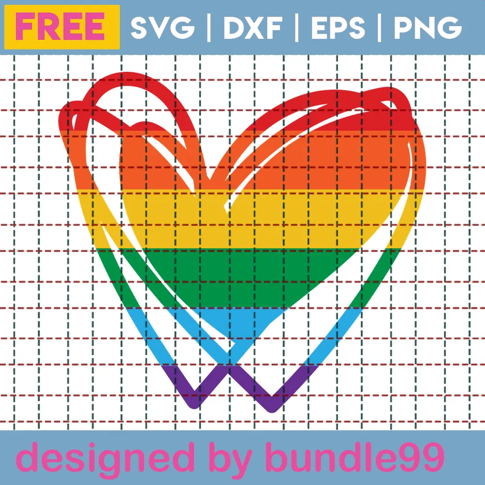 Free Pride Heart Svg Cut File - Bundle99 Free Premium Svg