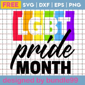 Lgbt Pride Month, Free Layered Svg File For Cricut Owners