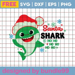 Santa Shark Christmas, Free Svg Files For Commercial Use
