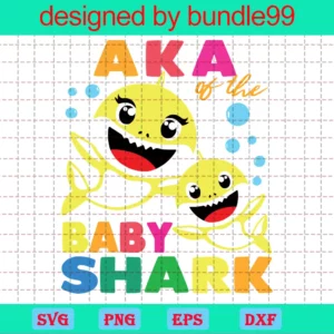 Aka Of The Baby Shark, Svg Files For Crafting And Diy Projects Invert