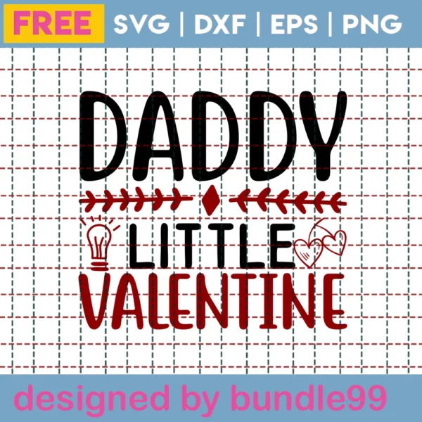 Daddy Little Valentine Clipart Free, Downloadable Files Invert
