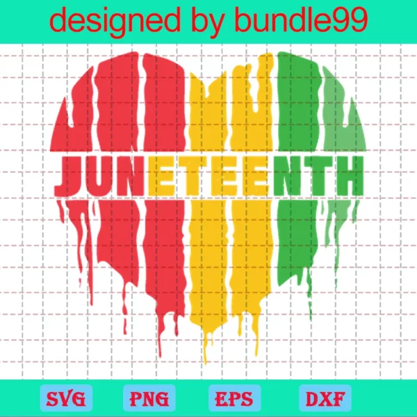 Juneteenth Heart, Svg Png Dxf Eps Digital Download