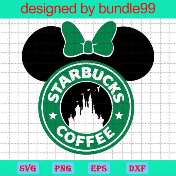 Mickey Mouse Starbucks Cup, Svg Png Dxf Eps Digital Download