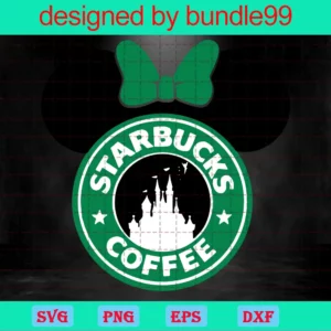 Mickey Mouse Starbucks Cup, Svg Png Dxf Eps Digital Download Invert