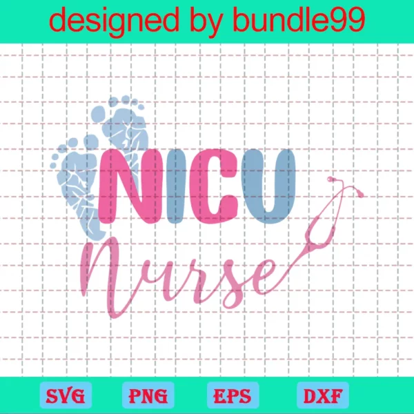 Nicu Nurse Clipart, Svg Png Dxf Eps Cricut Invert
