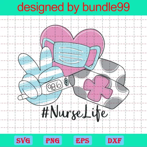 Nurse Life Clipart, Svg Png Dxf Eps Cricut Silhouette Invert