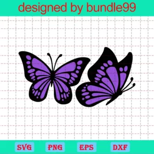 Purple Butterfly Png, Transparent Background Files