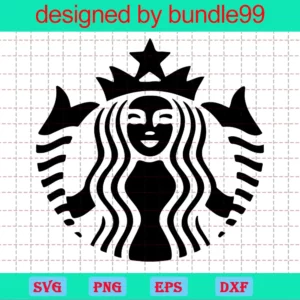Starbucks Clipart Black And White, Svg Png Dxf Eps