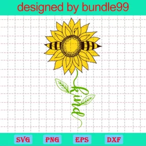 Bee And Flower Clipart, Svg Png Dxf Eps
