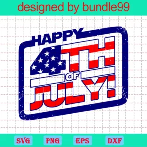 Clipart Happy 4Th Of July, Laser Cut Svg Files