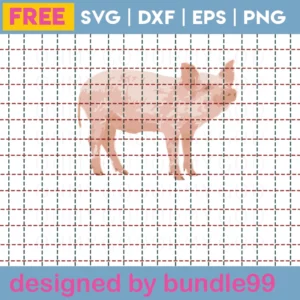 Free Clipart Images Of Pigs, Svg Png Dxf Eps Cricut Invert