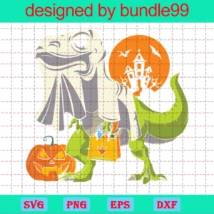 Halloween Dinosaur Clipart, Svg Png Dxf Eps Designs Download Invert
