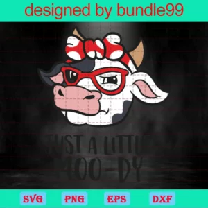 Just A Little Moody Cow, Svg Png Dxf Eps Designs Download Invert