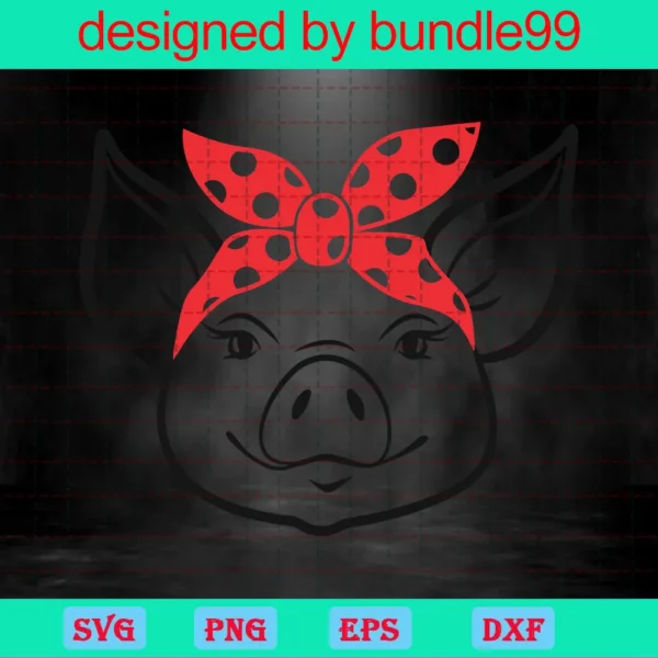 Pig Face Clipart, Svg Png Dxf Eps Designs Download Invert