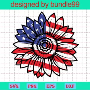 Sunflower 4Th Of July Png, Transparent Background Files