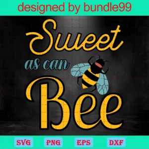 Sweet As Can Bee Clipart Transparent, Downloadable Files Invert