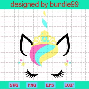 Unicorn Birthday, Svg Png Dxf Eps Designs Download