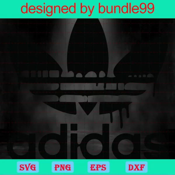 Adidas Drip Logo, Svg Png Dxf Eps Invert