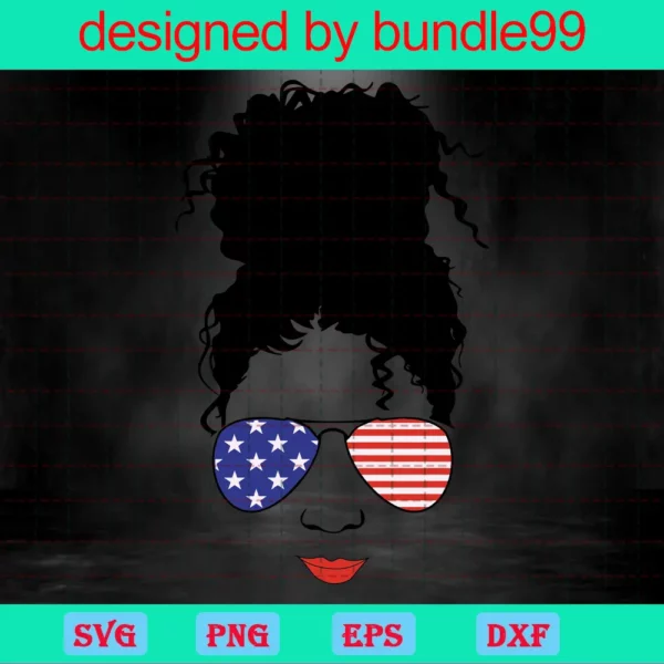 Afro Queen 4Th Of July Png Clipart, Graphic Design Invert