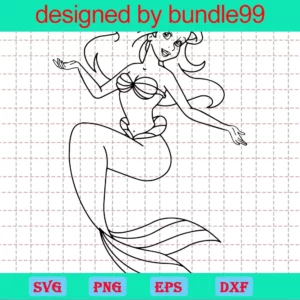 Ariel Disney Clipart, Svg Png Dxf Eps Designs Download