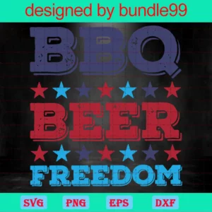 Bbq Beer Freedom 4Th Of July Background Clipart, Svg Designs Invert