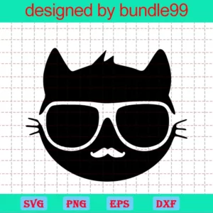 Black Cat Face Clipart, Svg Png Dxf Eps Designs Download