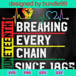 Breaking Every Chain Since 1865 Juneteenth, High-Quality Svg Files