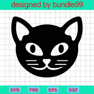 Cat Head Clipart, Svg Png Dxf Eps Digital Files