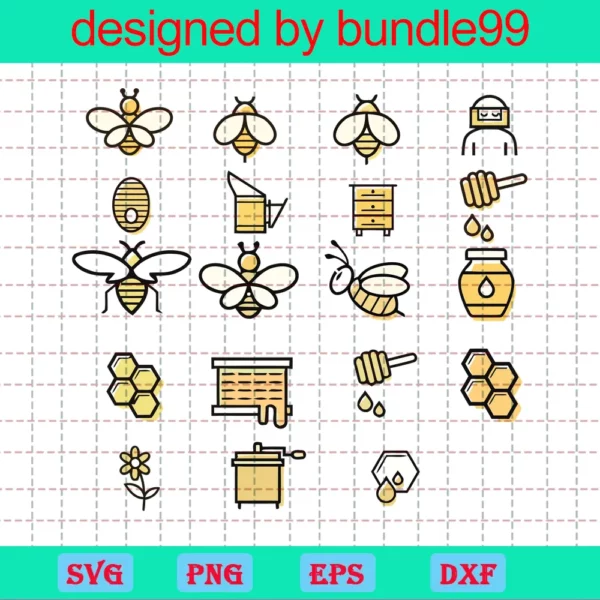 Clipart Bees, Svg Files For Crafting And Diy Projects