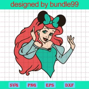 Disney Princess Ariel Clipart, Svg Png Dxf Eps Designs Download