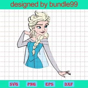 Elsa Disney Princess Clipart Images, Premium Svg Files Invert