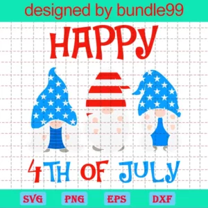 Gnome Transparent 4Th Of July Clipart, Design Files Invert