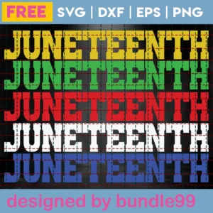 Juneteenth Clipart Free, Svg Png Dxf Eps Cricut Files Invert