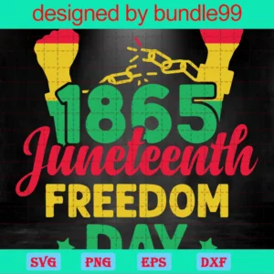 Juneteenth Freedom Day, Svg Files For Crafting And Diy Projects Invert