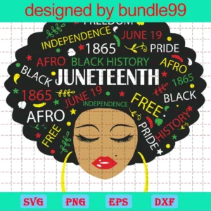 Juneteenth Melanin Black Women Natural Hair, Svg File Formats