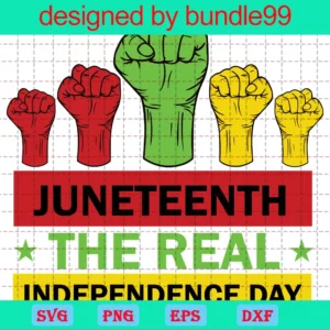 Juneteenth The Real Independence Day, Svg Png Dxf Eps