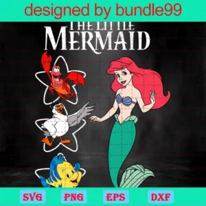Little Mermaid Ariel Png, Transparent Background Files