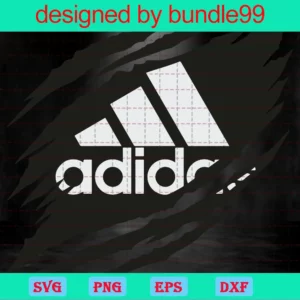 Ripped Adidas Logo Png Transparent Background Invert