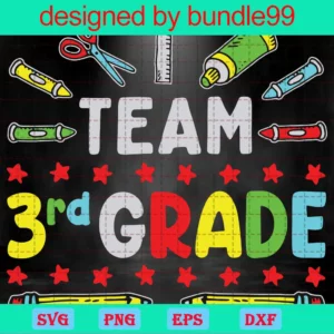 Team 3Rd Grade School Pictures Clipart, Premium Svg Files