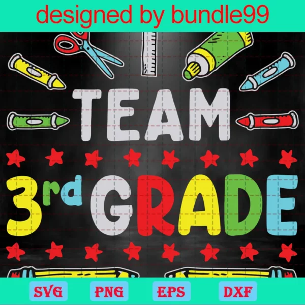 Team 3Rd Grade School Pictures Clipart, Premium Svg Files